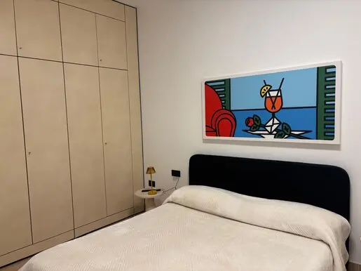 Letto matrimoniale della Camera Rosse Rosse a Termoli